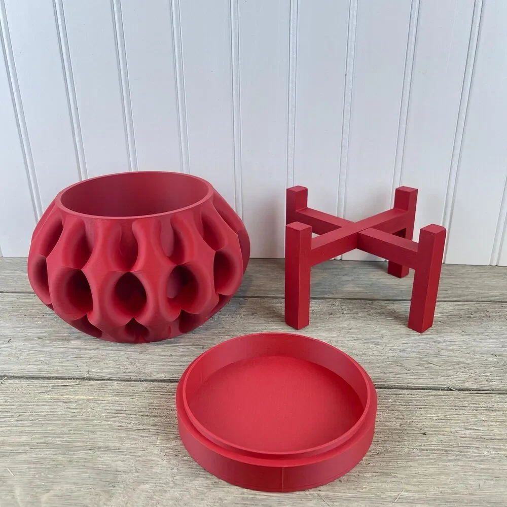Modern Indoor Flower Pot w/ Drainage Tray, Xiomu Planter Pot